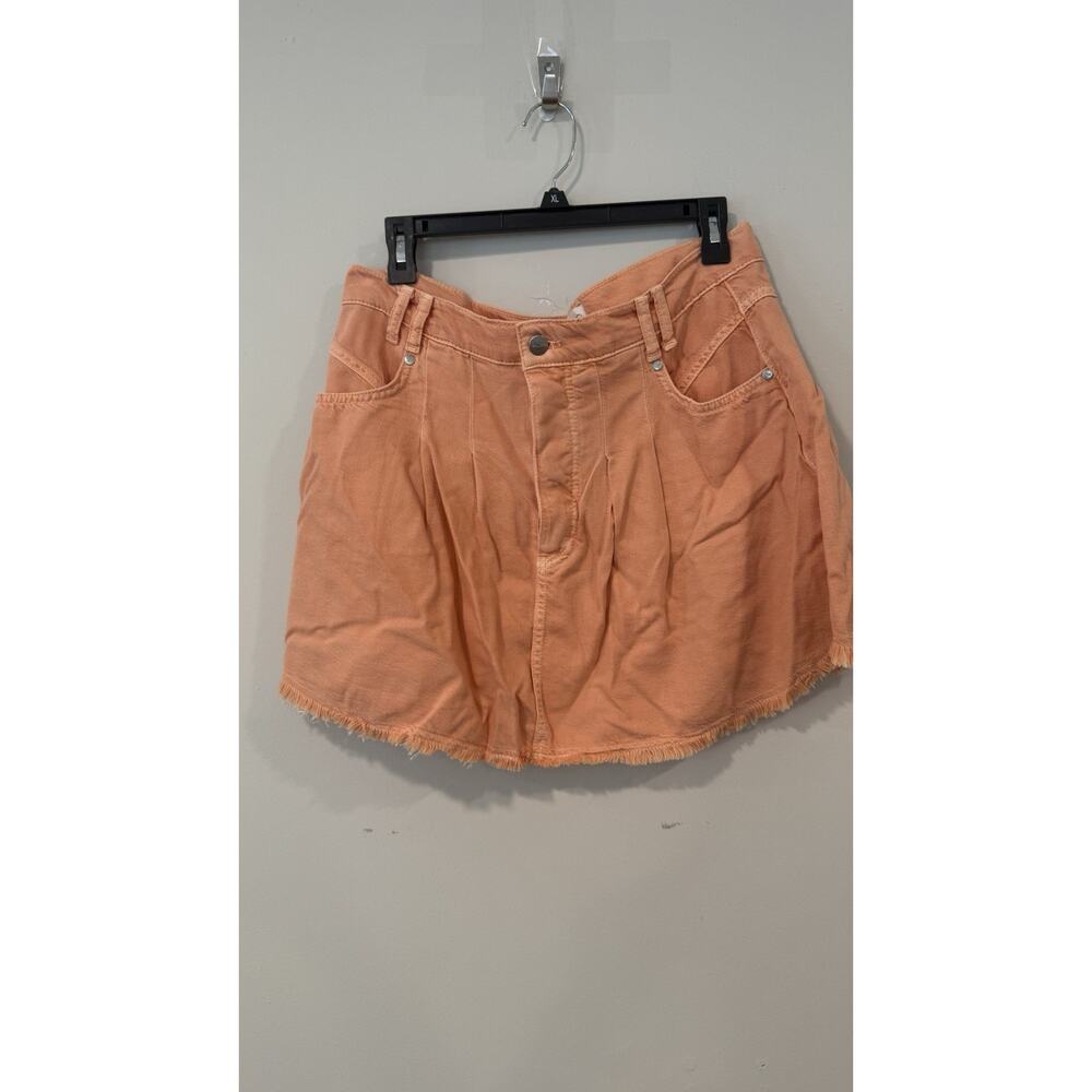 Anthropology Pilcro Pleated Micro Denim Skirt Fall Festival Size 12 - Picture 3 of 11